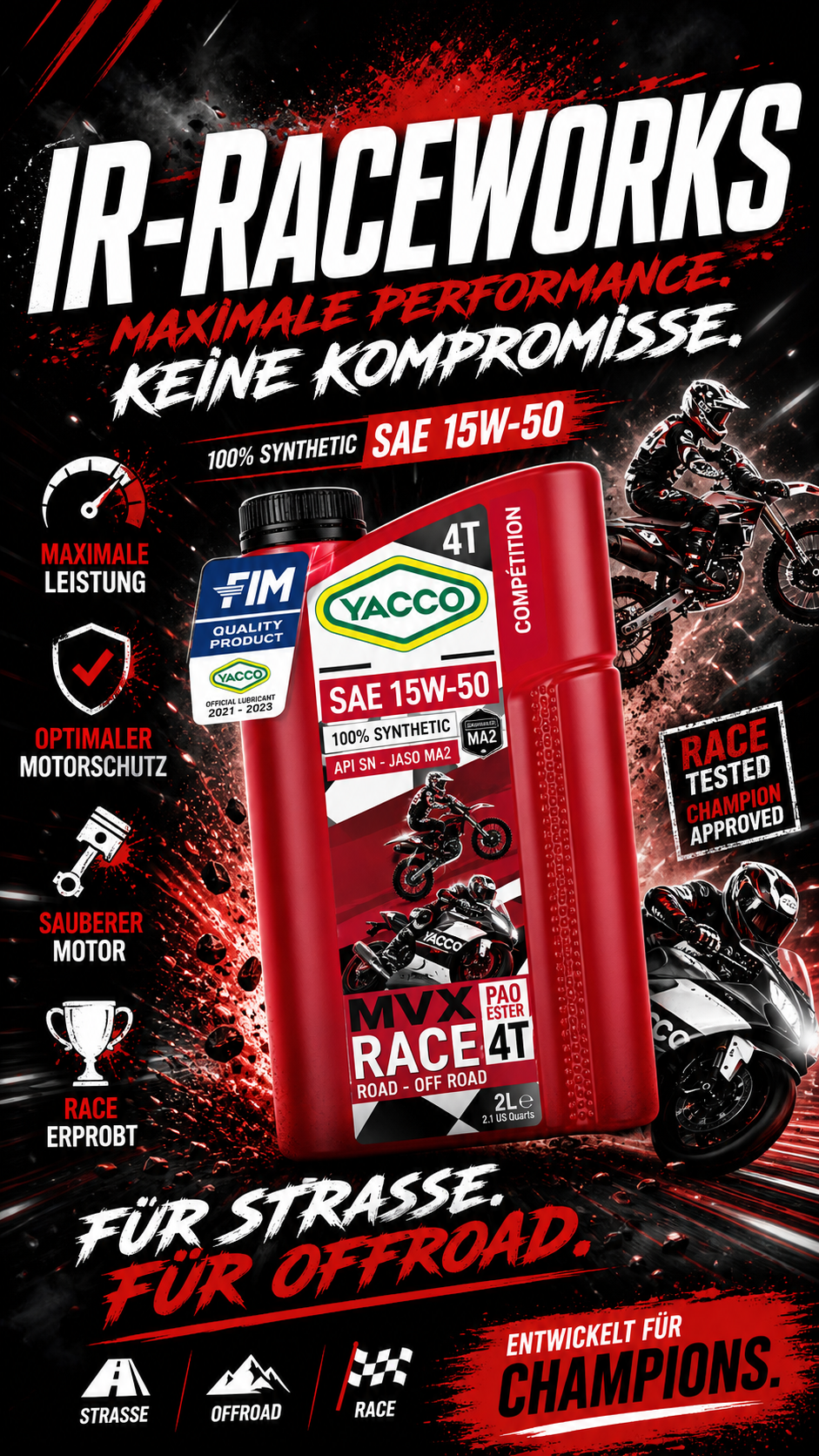 MVX RACE 4T 15W-50 2L